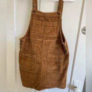 Corduroy overall dress